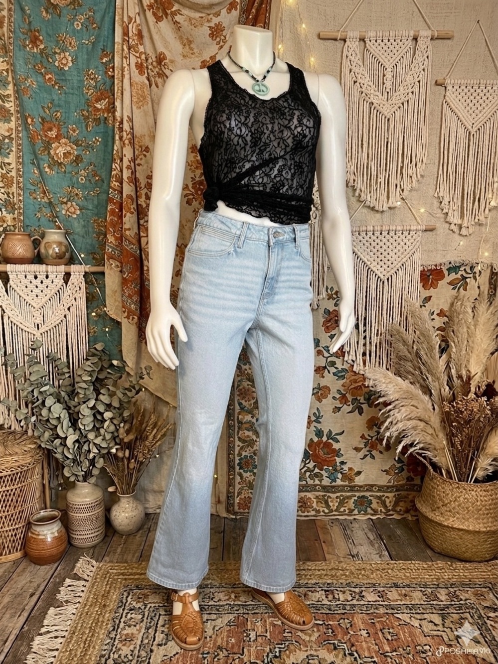 Wrangler High Rise Fierce Flare Jeans Light Wash 6 / 28x30 VGC